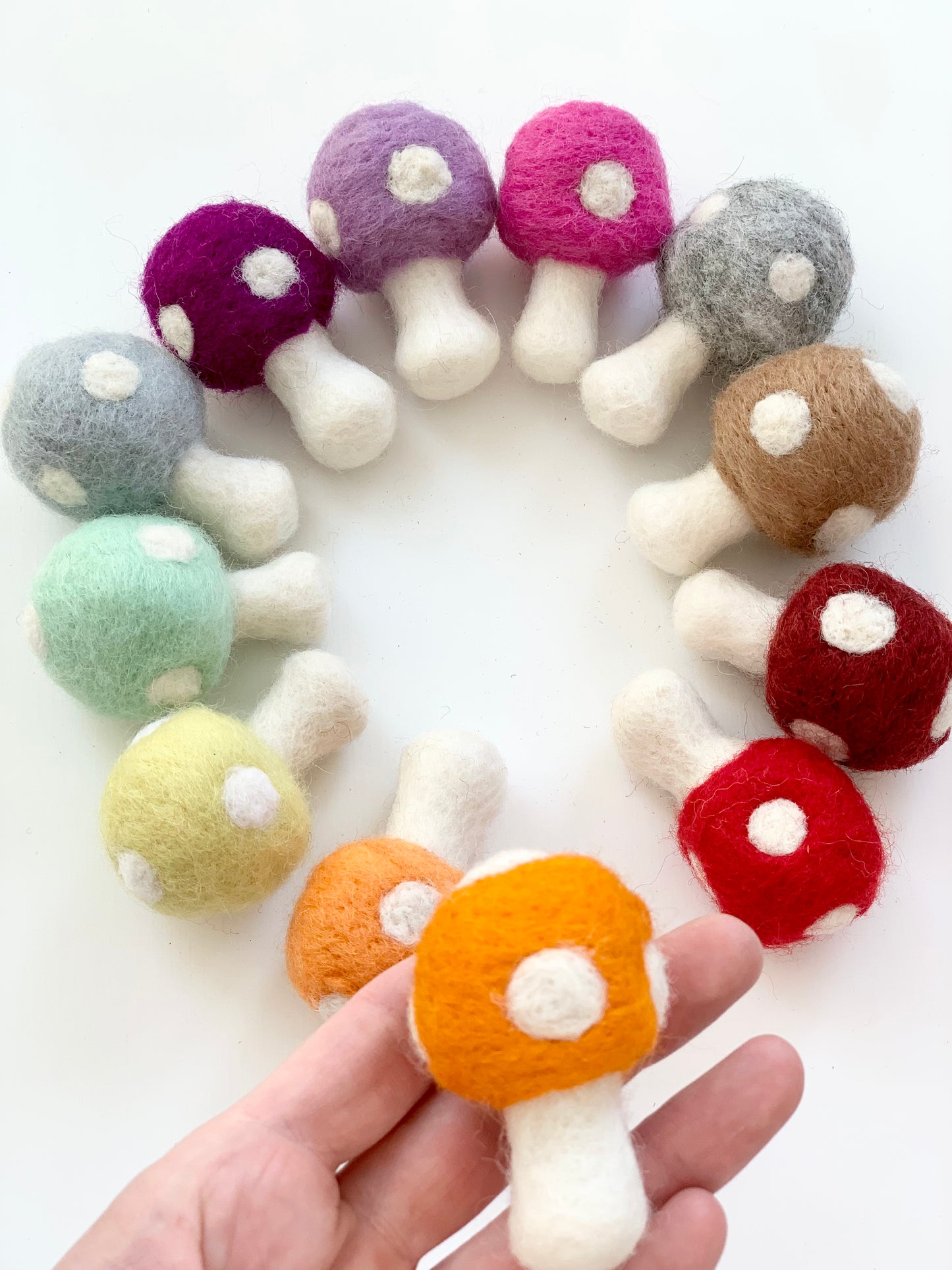 Felt Mushrooms