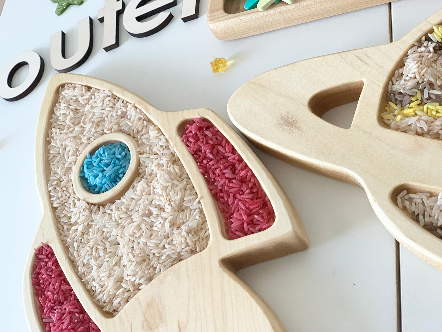 Rocket Ship Plate / Sensory Tray