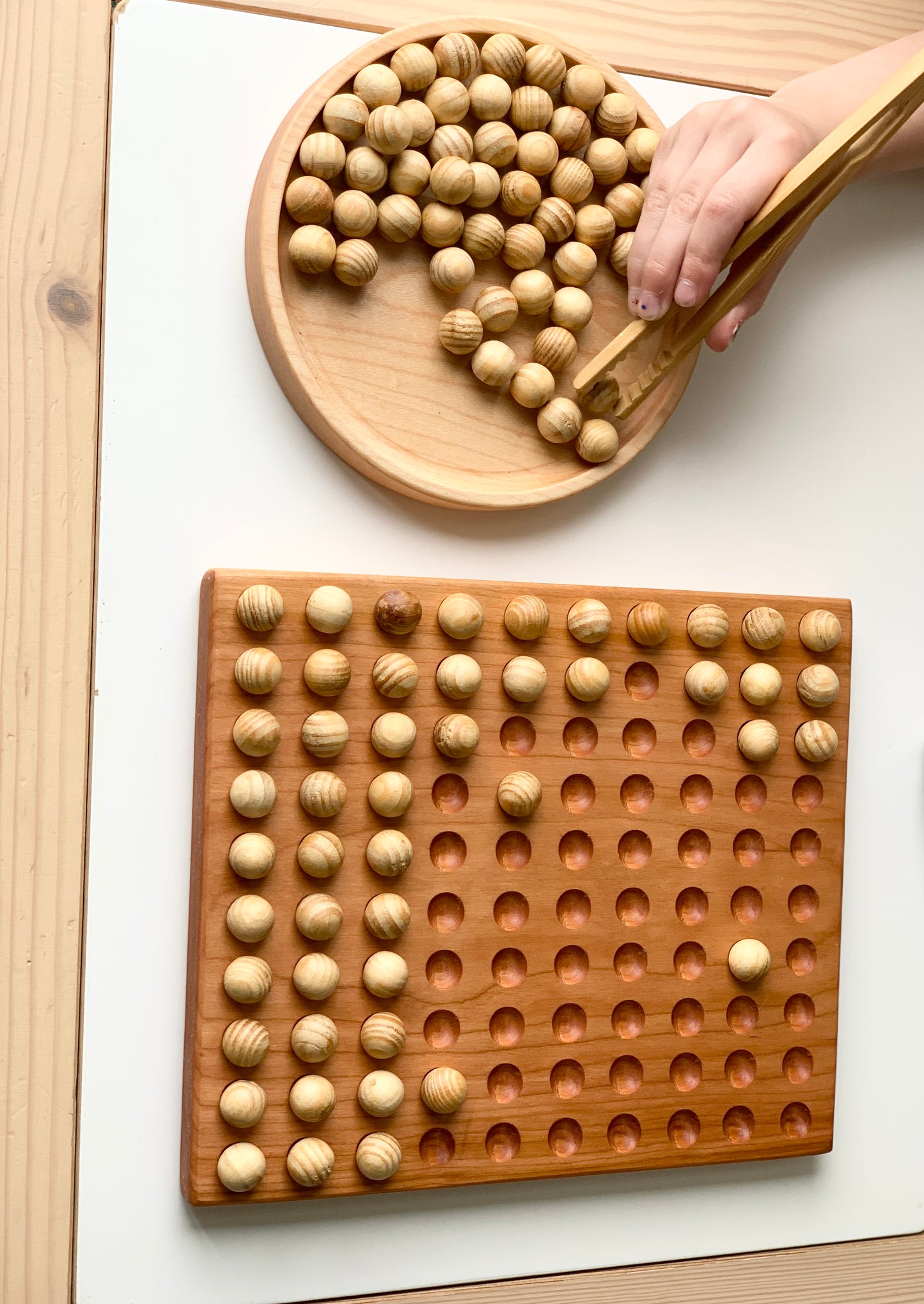 100 Frame Hundred Sorting Board Sensory Tray