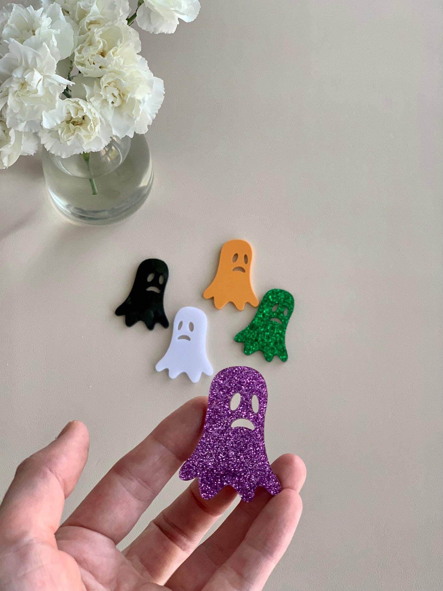 Halloween Ghosts Acrylic Shapes / Loose Parts