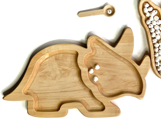 Triceratops Plate / Sensory Tray