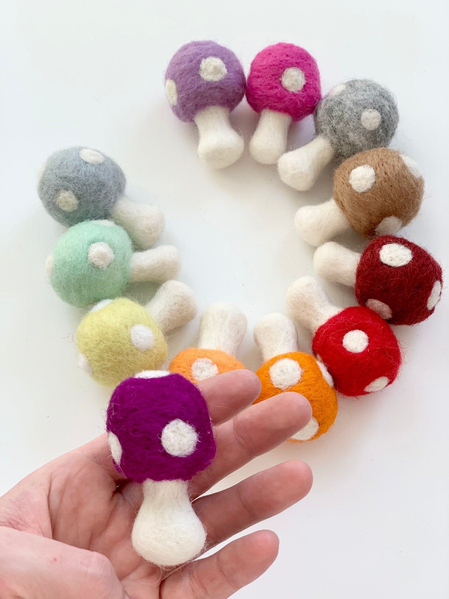 Felt Mushrooms