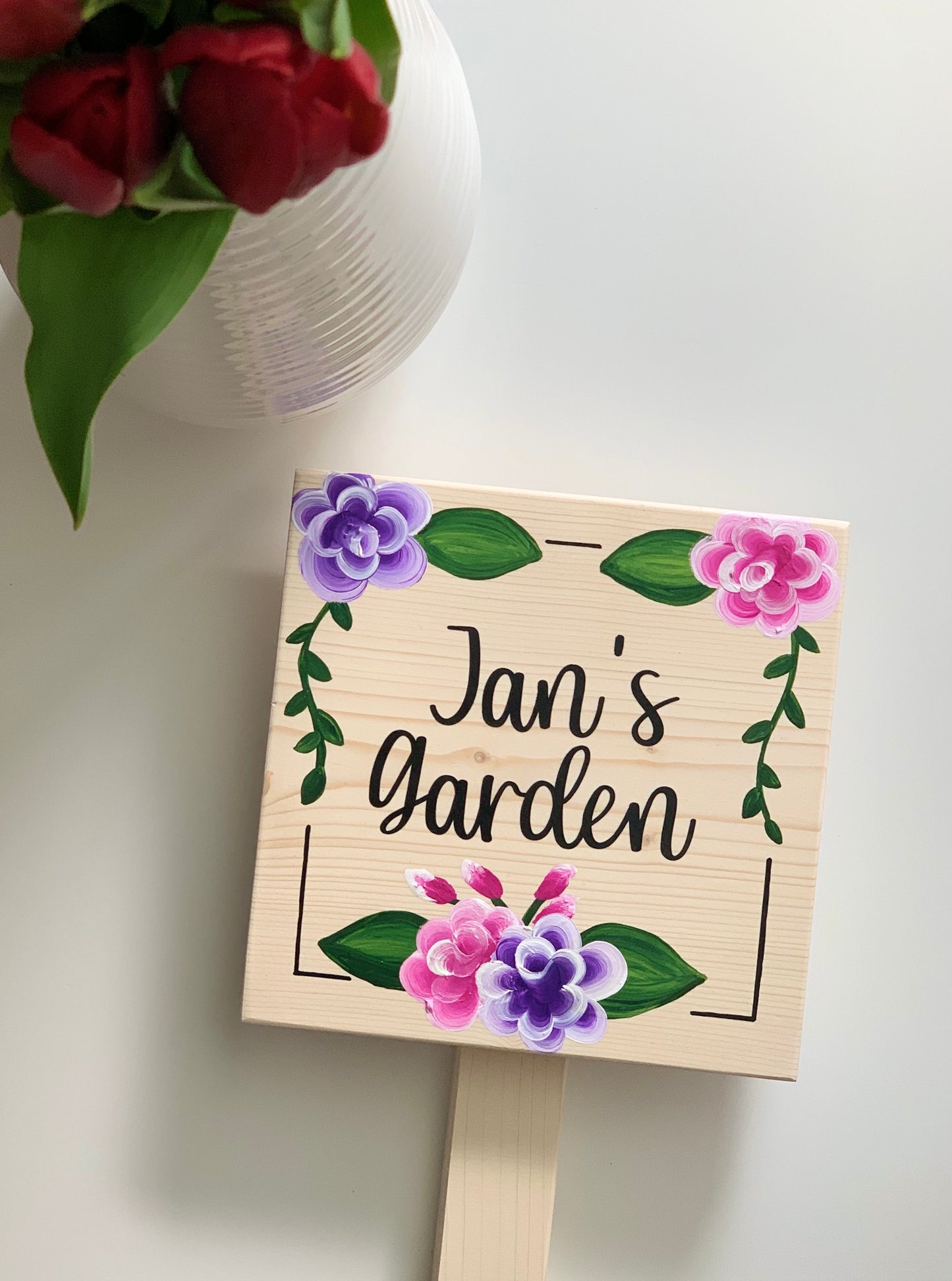 Square Garden Sign