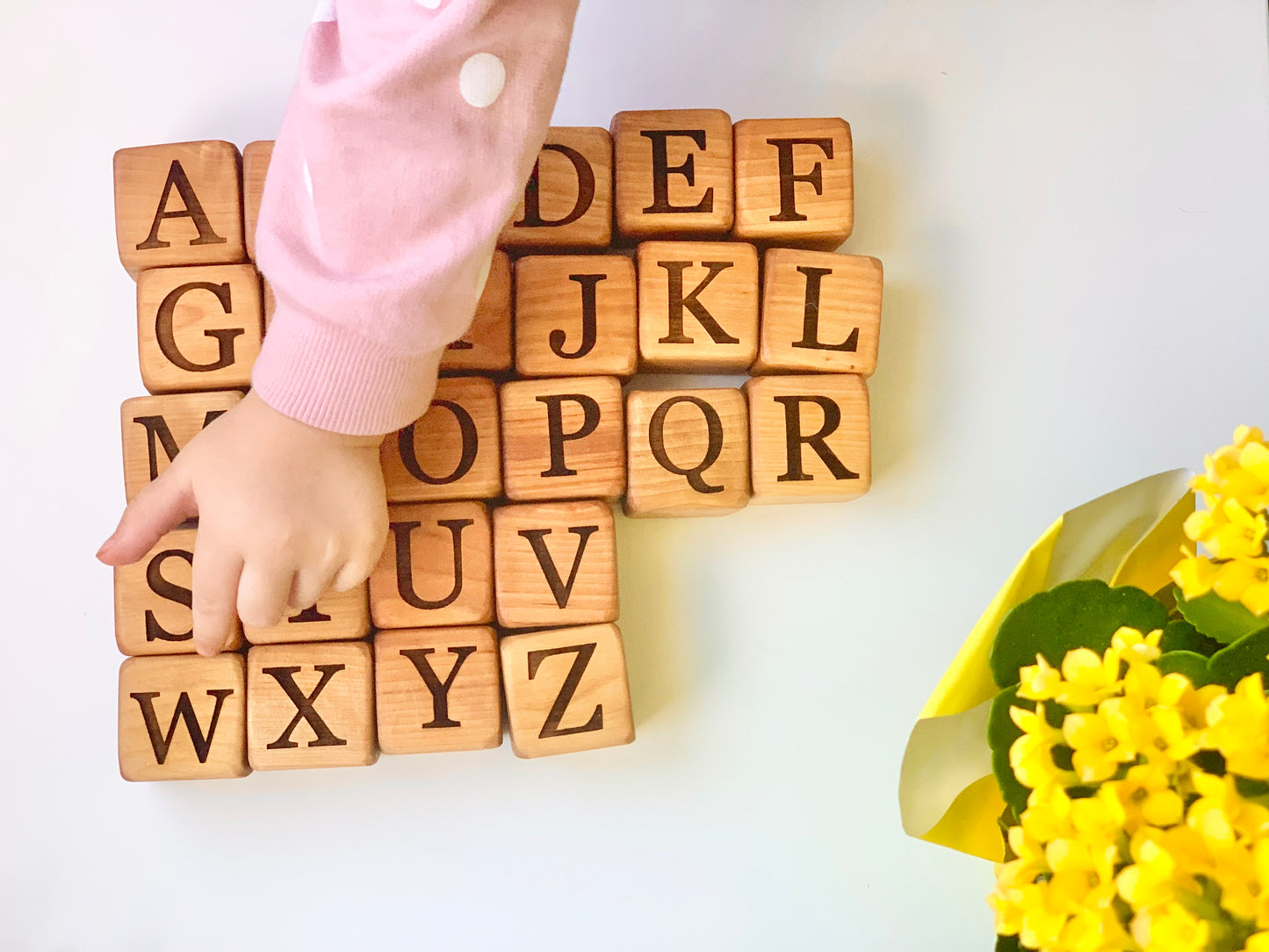 Double Sided 1.5” Alphabet Wood Blocks