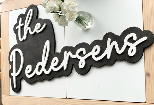 Last Name Wooden Sign, Wedding Backdrop Sign