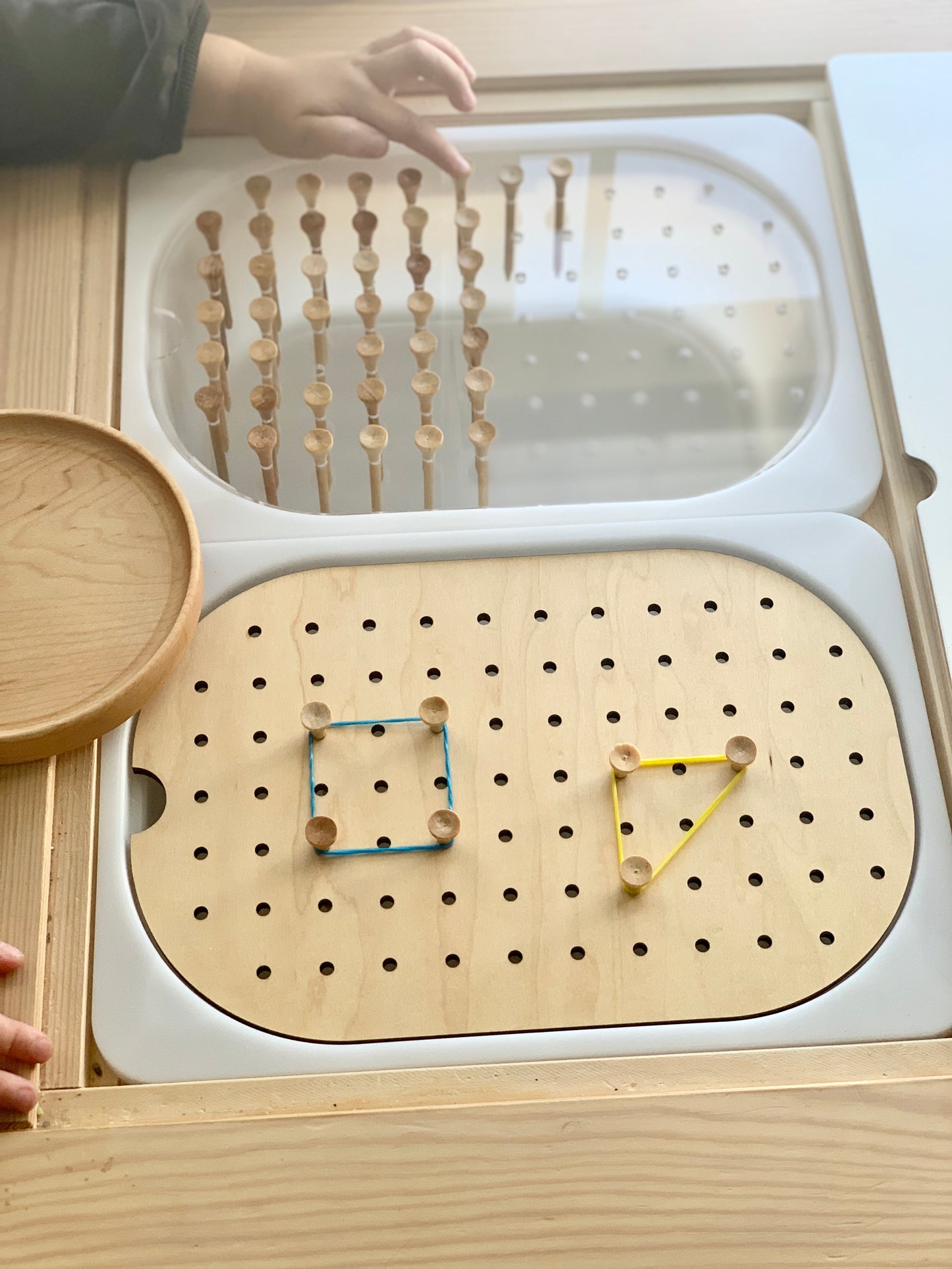 ADD ONS for Small Hole Peg Board, Geometric Light Board Flisat Table Top Insert