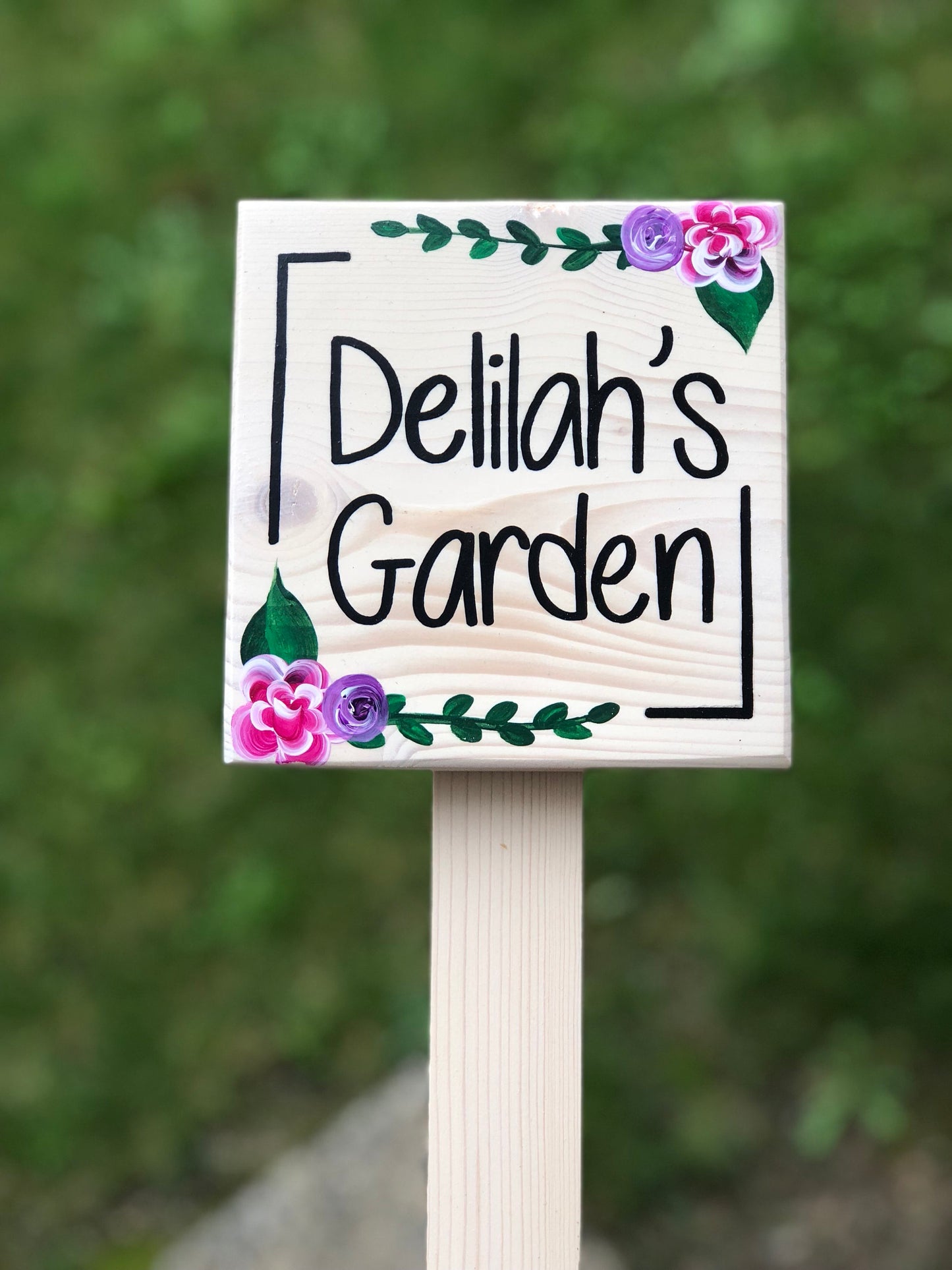 Square Garden Sign