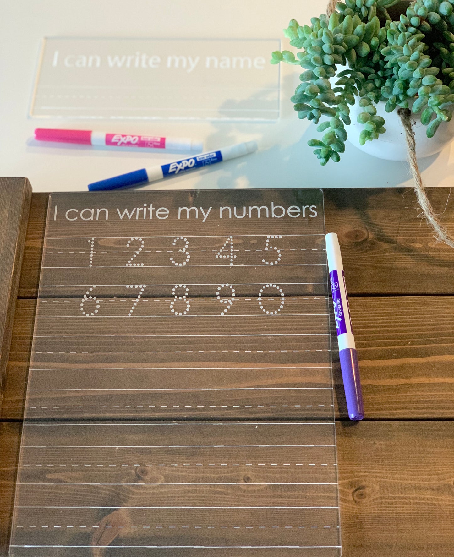 I can write my numbers Acrylic Dry Erase Tracing & Writing Board