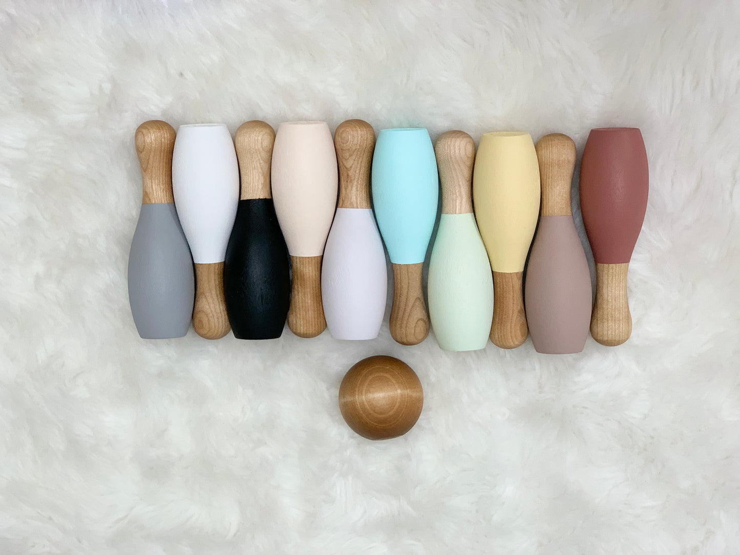 Wood Bowling Set - 10 Piece