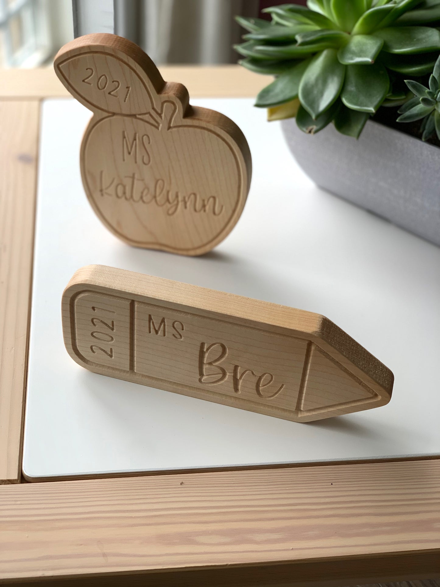 Personalized Teacher Gift - Name Plate for Desk, Wall, Door or Shelf