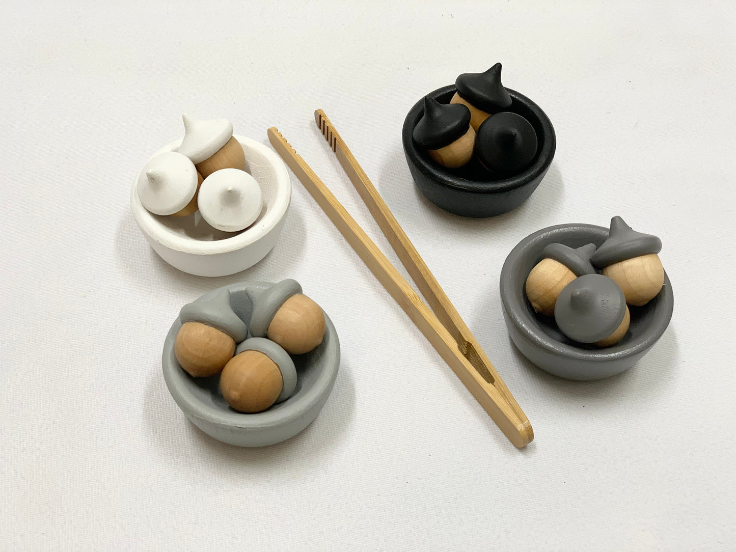 Color Matching Acorns - Monochrome