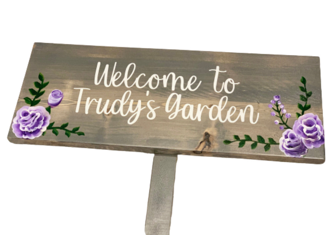 Large Personalized Garden Sign